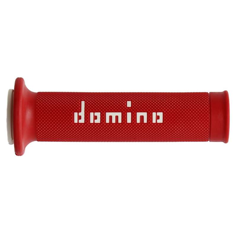puños moto domino carretera rojo y blanco