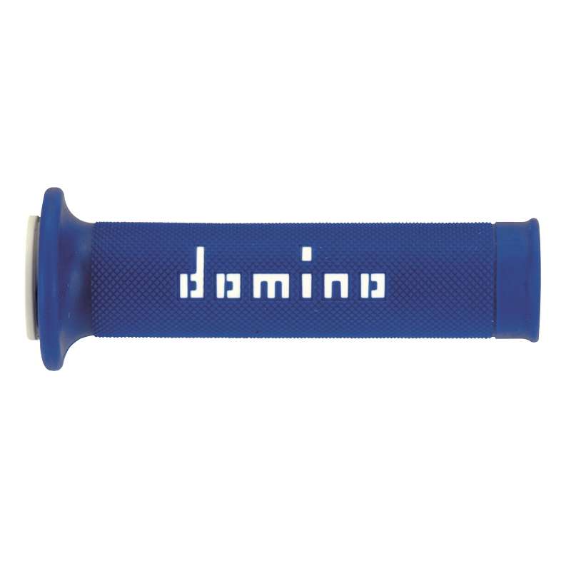 puños moto domino carretera azul-blanco