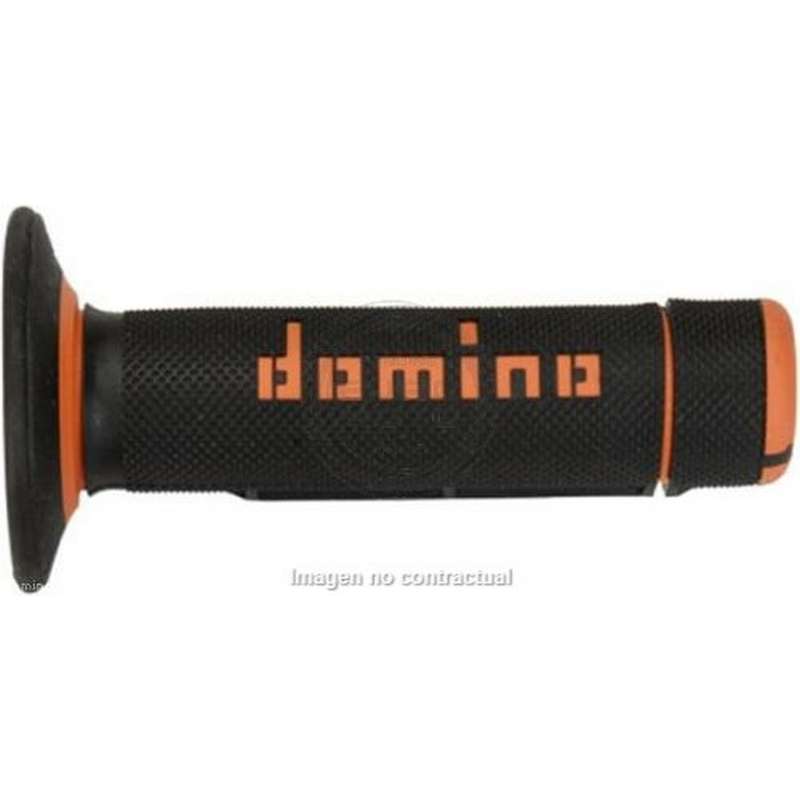 puños moto domino off road negro-naranja