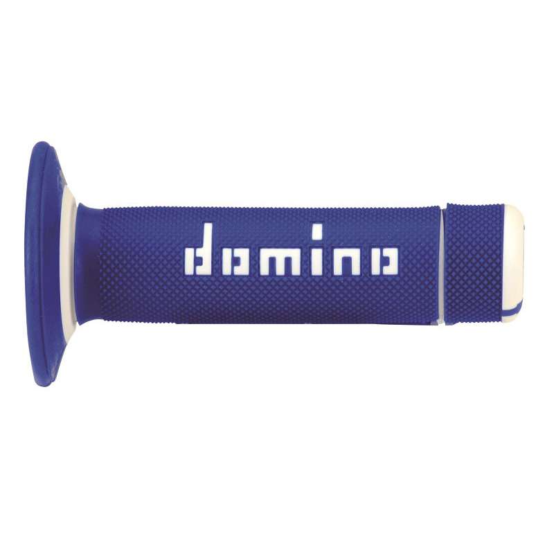 puños moto domino off road azul-blanco