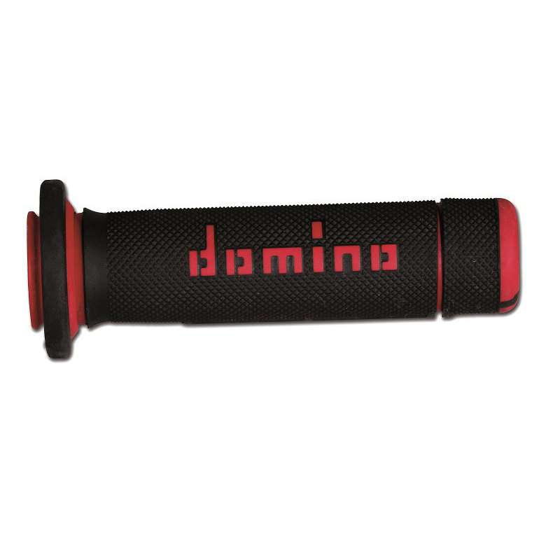 puños moto domino atv negro-rojo