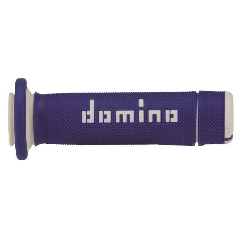 puños moto domino atv azul-blanco