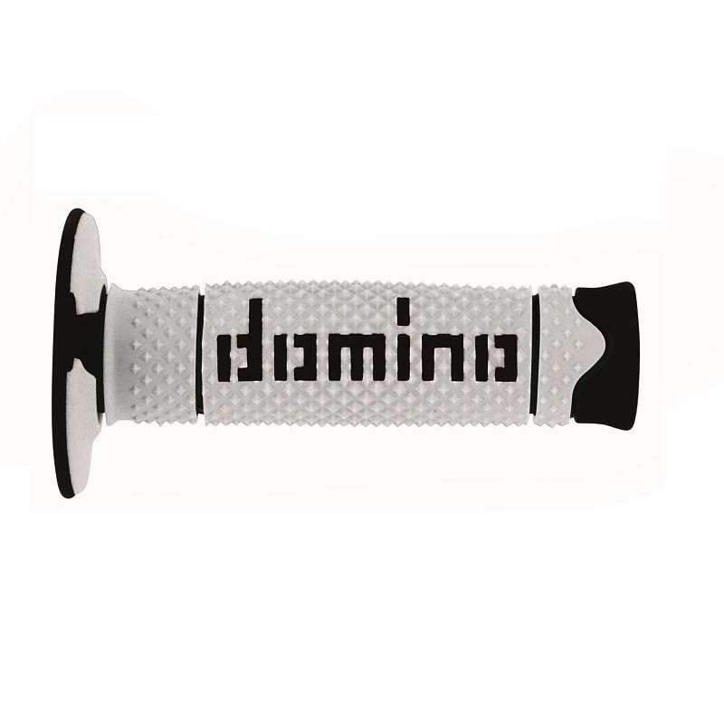 puños moto domino dsh off road blanco-negro