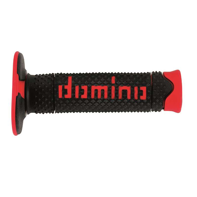 puños moto domino dsh off road negro-rojo