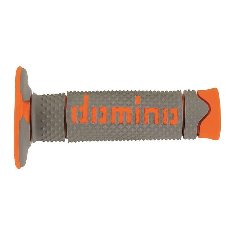 puños moto domino dsh off road gris-naranja