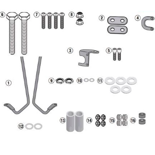 Soporte parabrisas 107A Givi moto SUZUKI ADDRESS 110 15-21