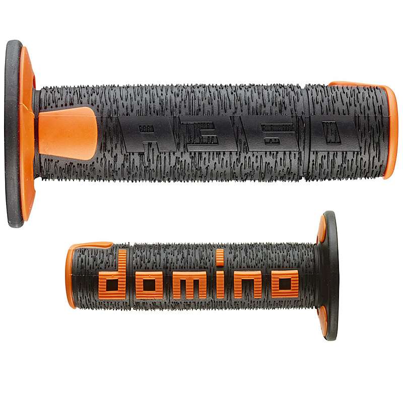 puños moto domino off road rps negro-naranja