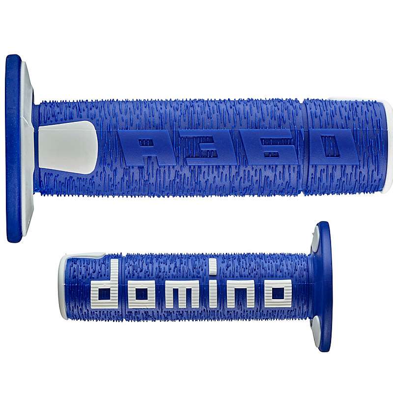 puños moto domino off road rps azul-blanco