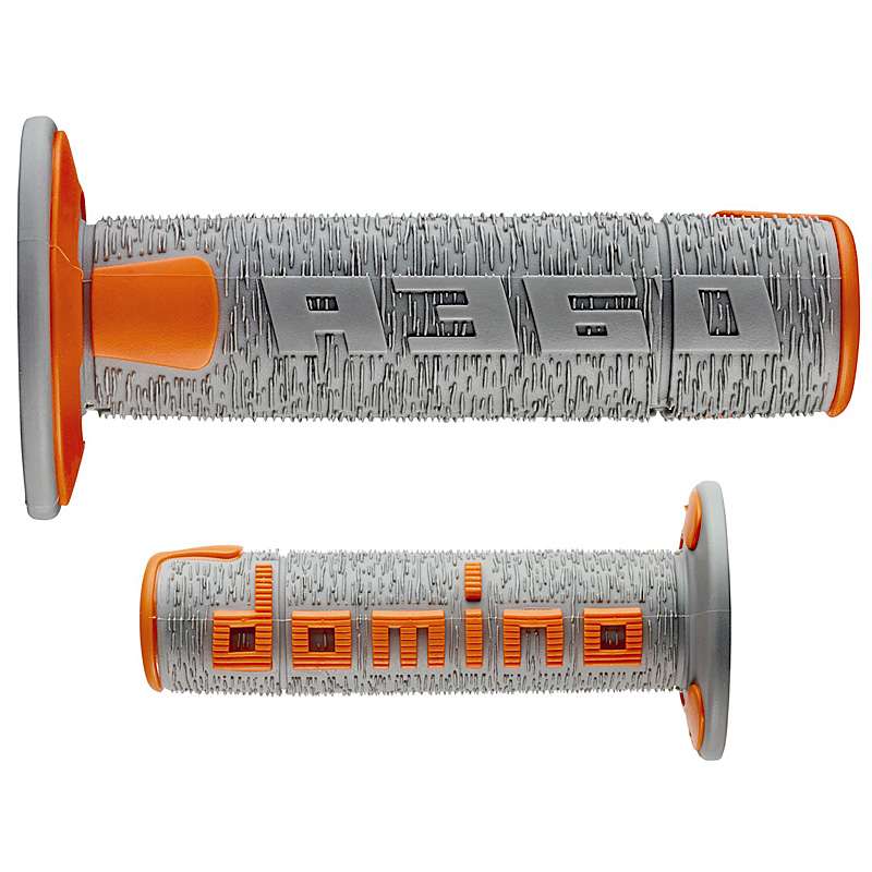 puños moto domino off road rps gris-naranja
