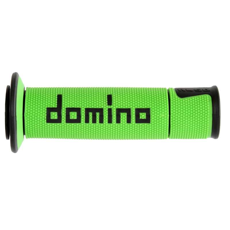 puños moto domino carretera verde-negro