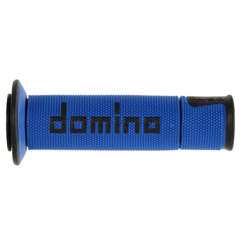 puños moto domino carretera azul-negro