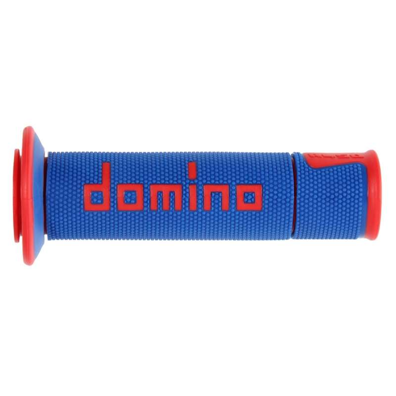 puños moto domino carretera azul-rojo