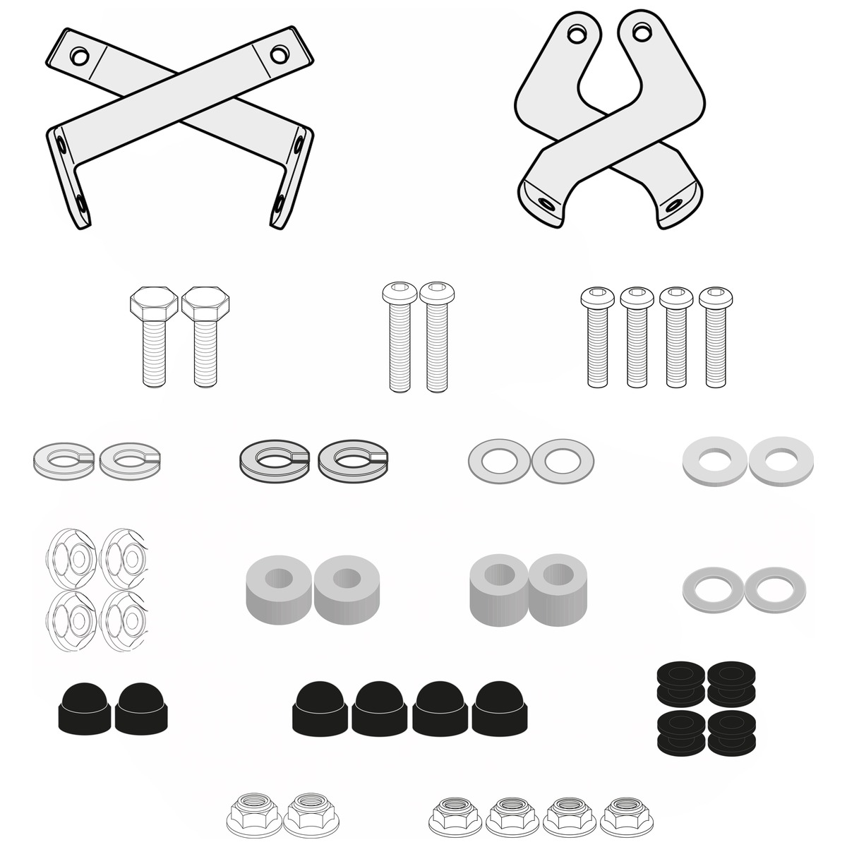 Kit anclajes parabrisas Givi Kymco Agility NX 125 26+