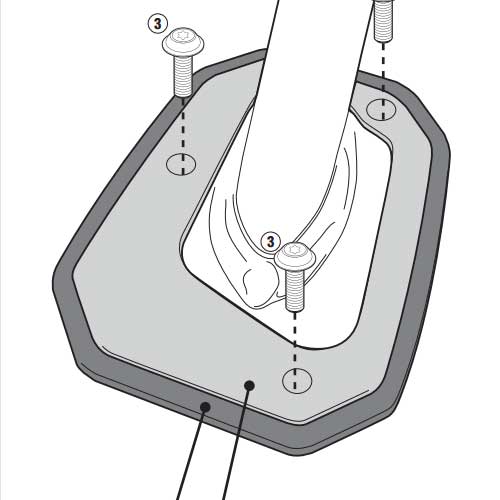 Apoyo para caballete lateral para BMW R1200GS 07-12 y ADVENTURE