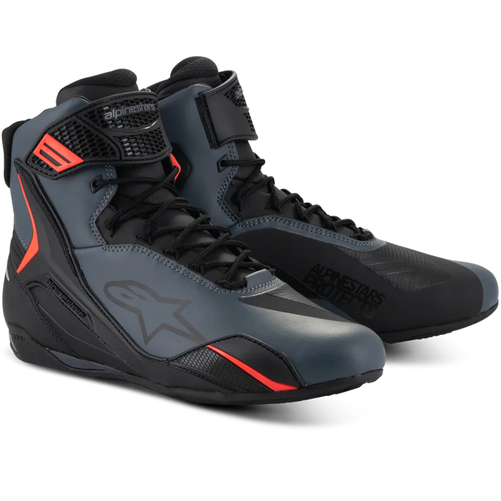 Zapatillas Alpinestars Faster 4 Negro / Gris / Rojo Fluor T47.5