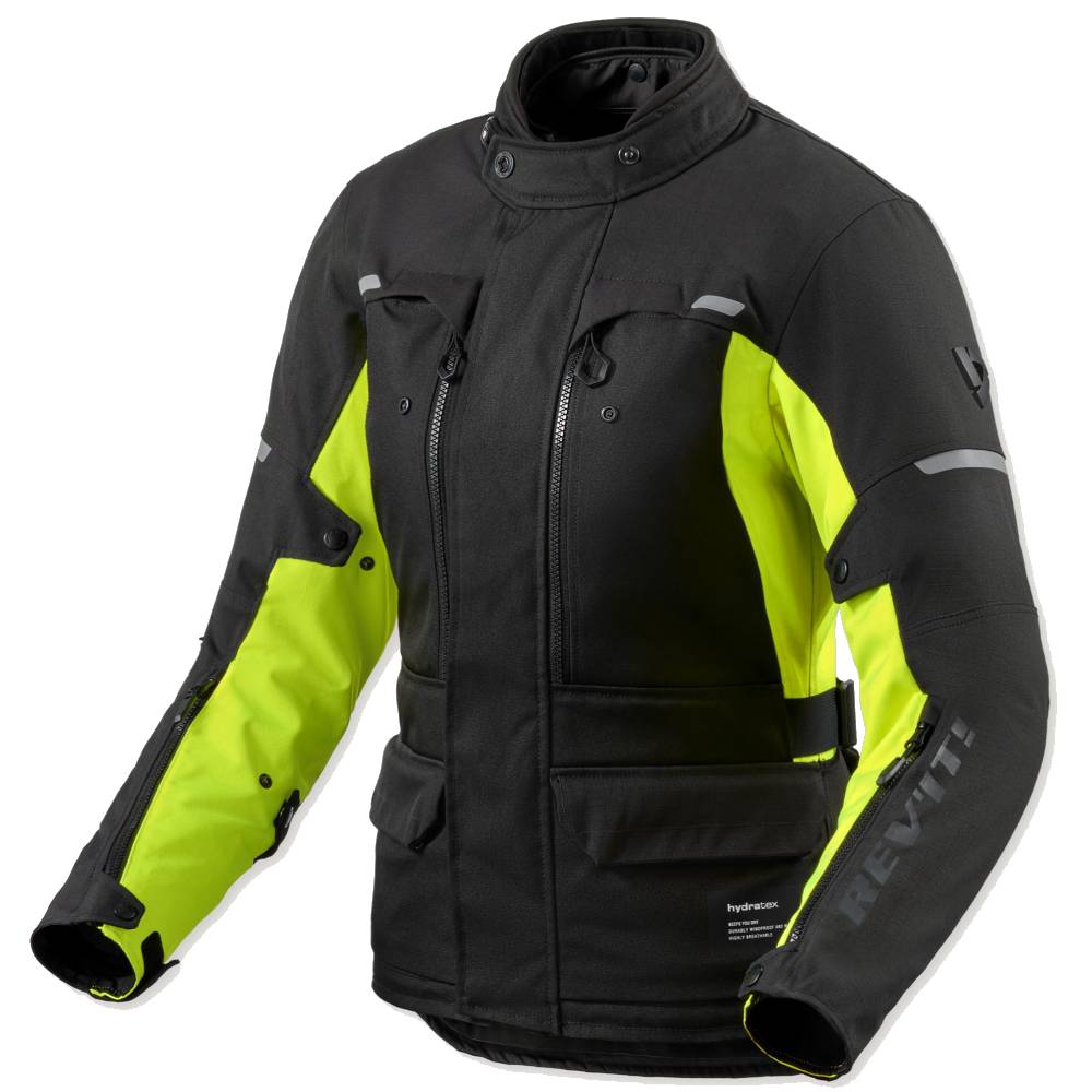 Chaqueta Revit Outback 5 H20 Mujer Negro-Amarillo Flúor Talla 44
