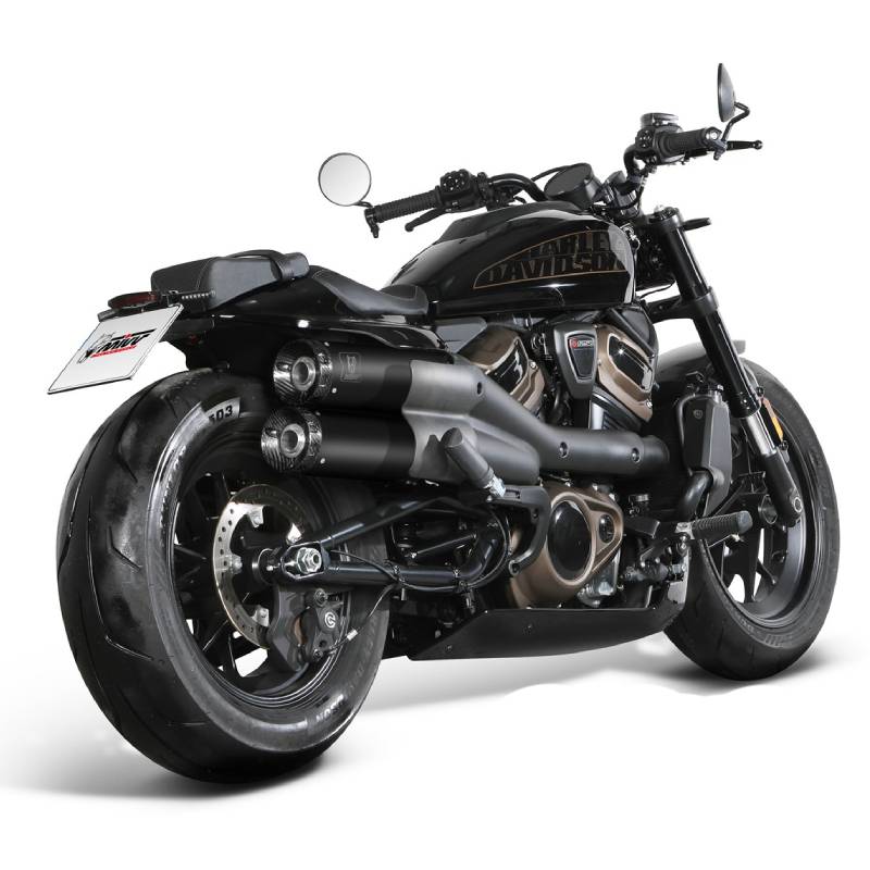 Escape Mivv HR-1 Negro con tapa de carbono HARLEY DAVIDSON SPORTSTER S 21-24