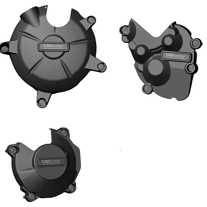 GB-RACING juego protectores motor homologados por FMI KAWASAKI ZX6R 13-14
