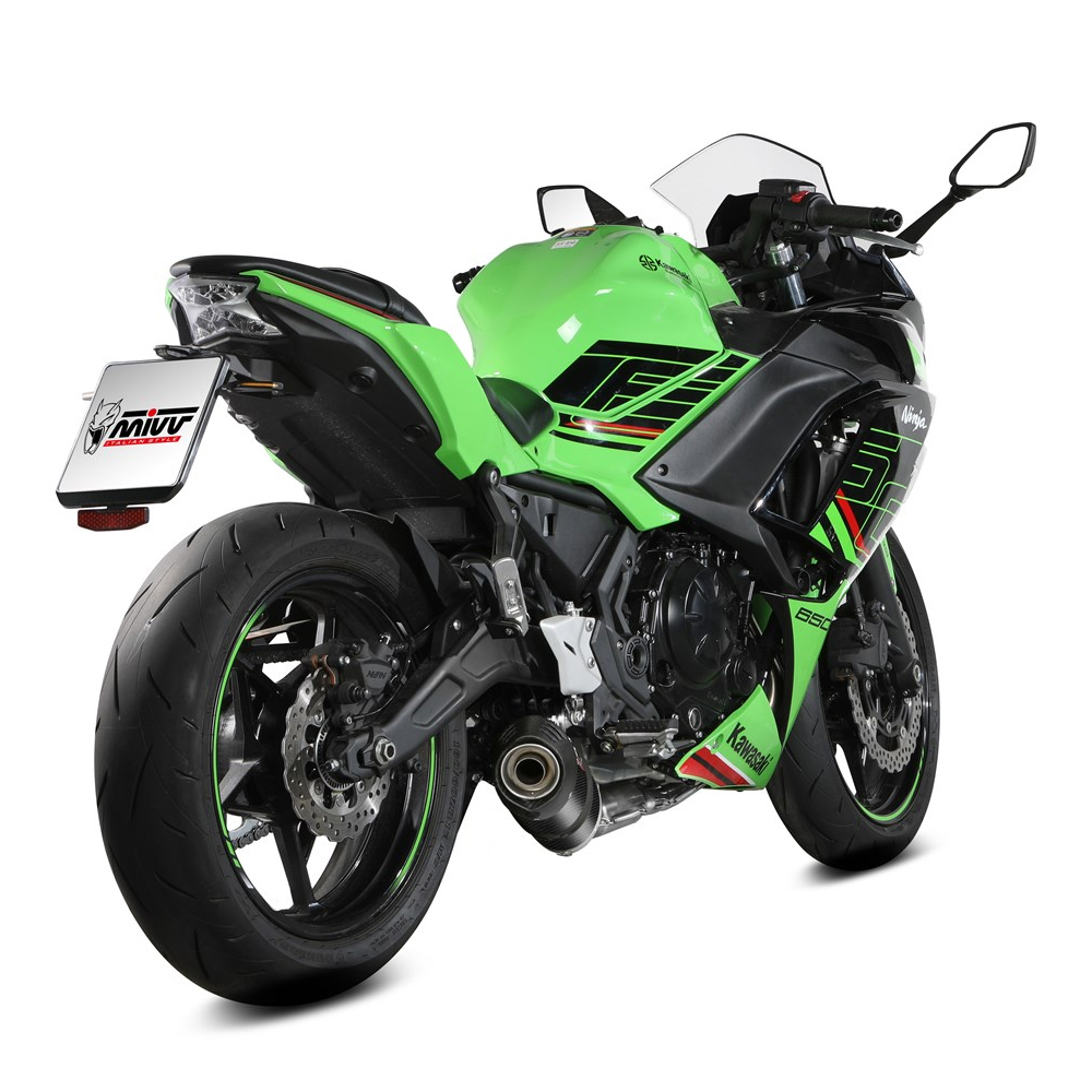 Escape completo Mivv OVAL carbono Kawasaki Ninja/Z 650 24+