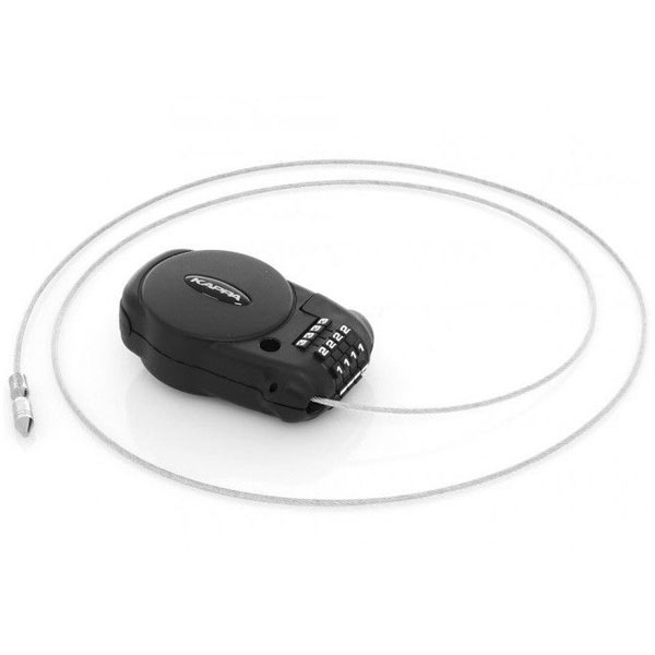 Cable candado con combinación y cable retractil