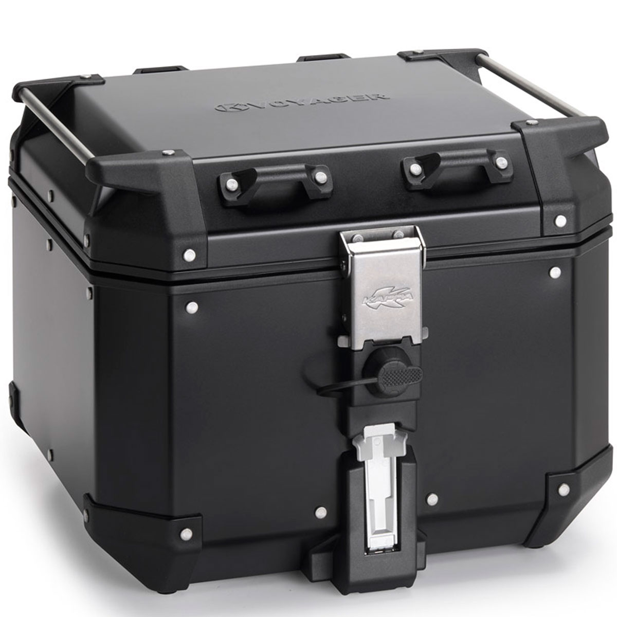 Baul de aluminio Kappa KVoyager 42L aluminio negro