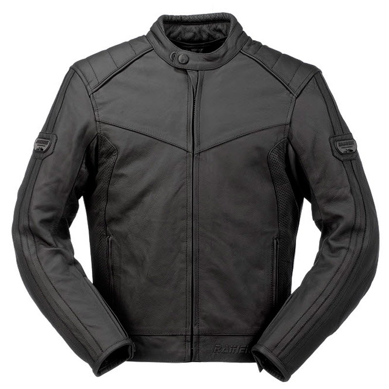 Chaqueta moto invierno de Rainers modelo Lemans en piel Negro Nilmoto