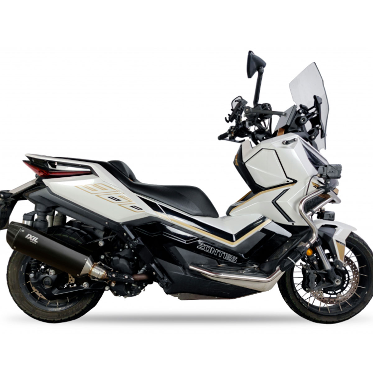 Escape Ixil V4B negro Zontes 368G ADV 2025+ E5+