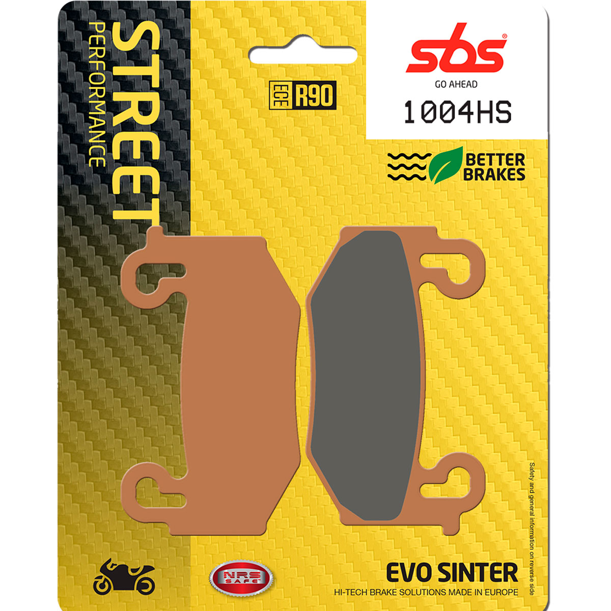 Pastillas de freno SBS sinterizadas 1004HS