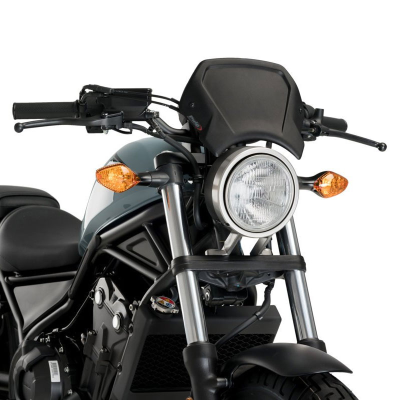 Placa frontal aluminio Honda Rebel 300-500 17- Negro