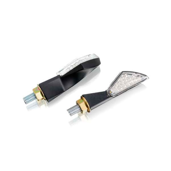 Intermitentes universales Ax Puig de cristal transparente para moto