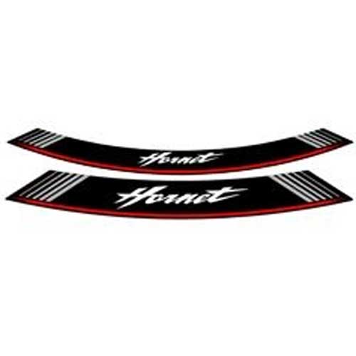 Adhesivo para llantas tiras en arco especiales en Honda Hornet Plata