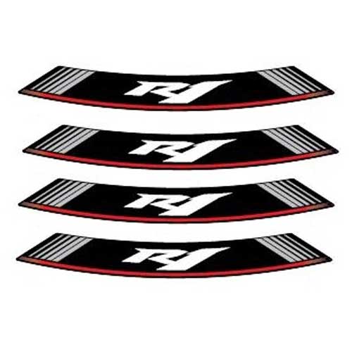Adhesivo para llantas tiras en arco especiales en Yamaha R1
