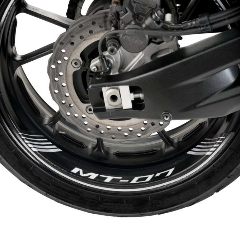 Adhesivo para llantas tiras en arco especiales en Yamaha MT-07