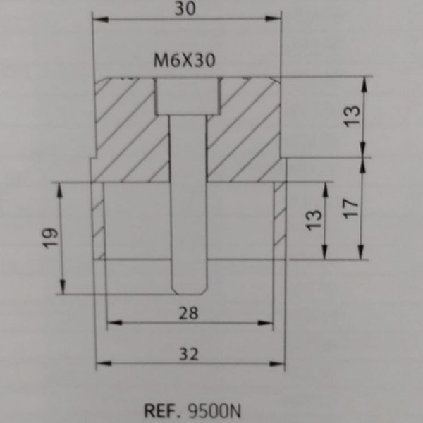 Adaptador retrovisor contrapeso HI-TECH IV, MP Triumph / YamahaPuig