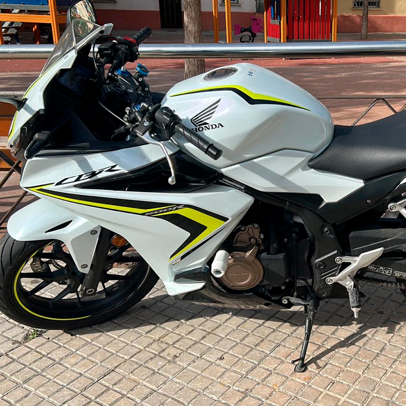 Tacos de caida Pelacrash Honda CBR500R 17- Azul