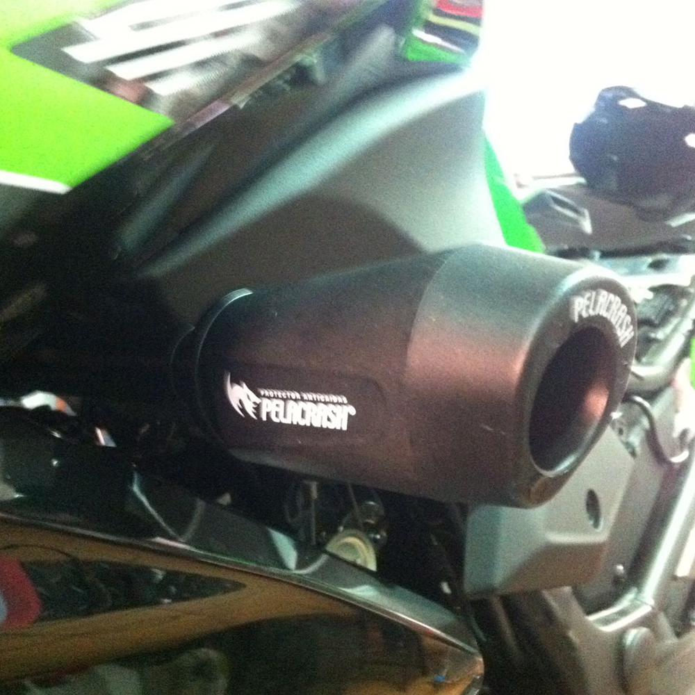 Tacos de caida Pelacrash para Kawasaki Z300 15- Rojo