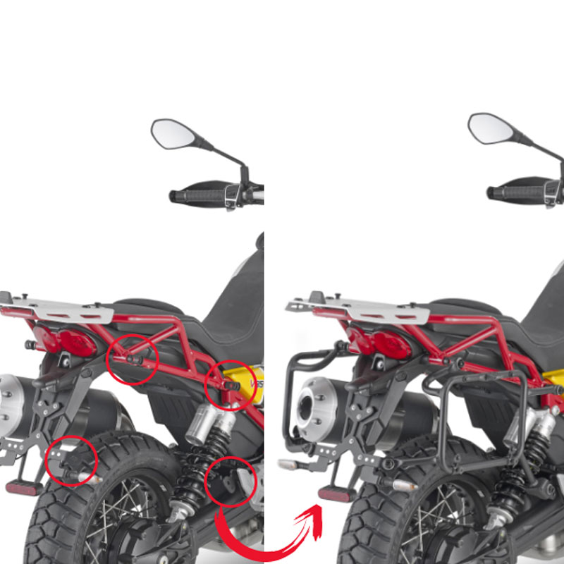 Portamaletas lateral one-fit Motoguzzi V85 maletas MONOKEY 19-23