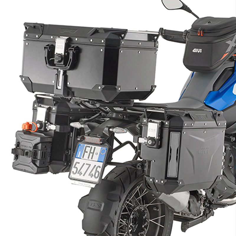 Portamaletas lateral Givi con hueco para escape BMW R1300GS 24-