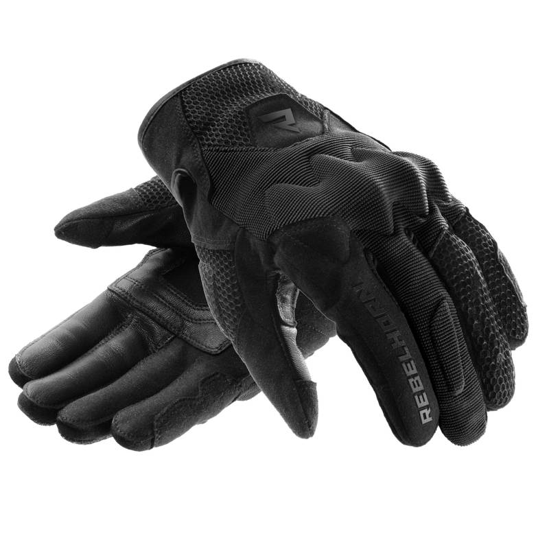 Guantes de moto Rebelhorn Core Negros Mujer Talla XL