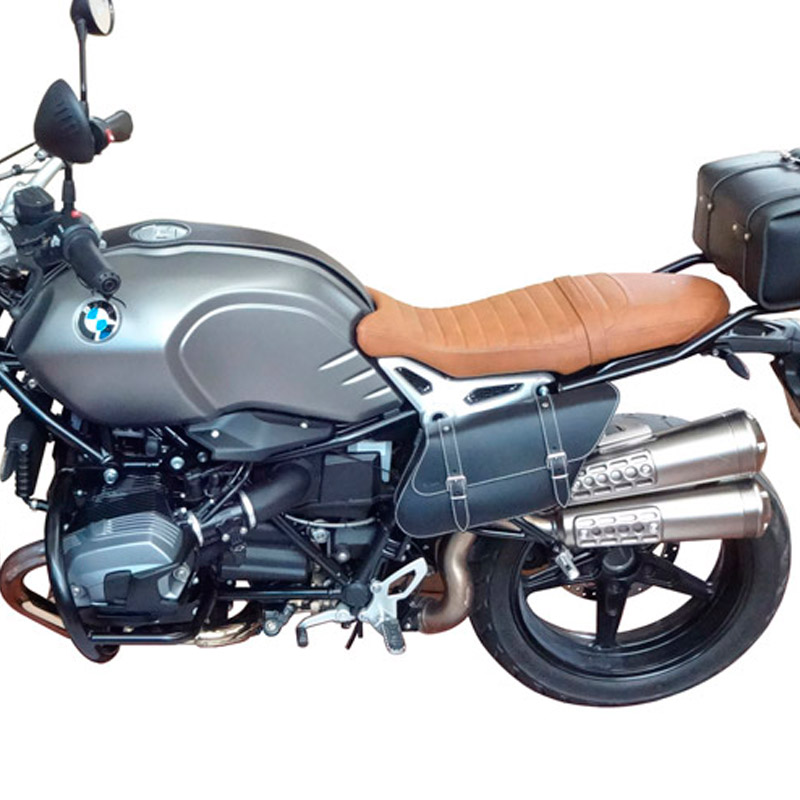 Alforjas piel Bari BMW RnineT Spaan Negro