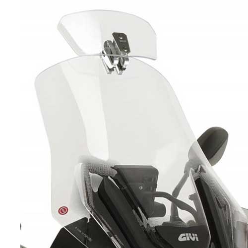 Parabrisas universal para motocicleta, deflector de viento de carbono,  pantalla frontal con soporte para moto 5 -7 LED faro