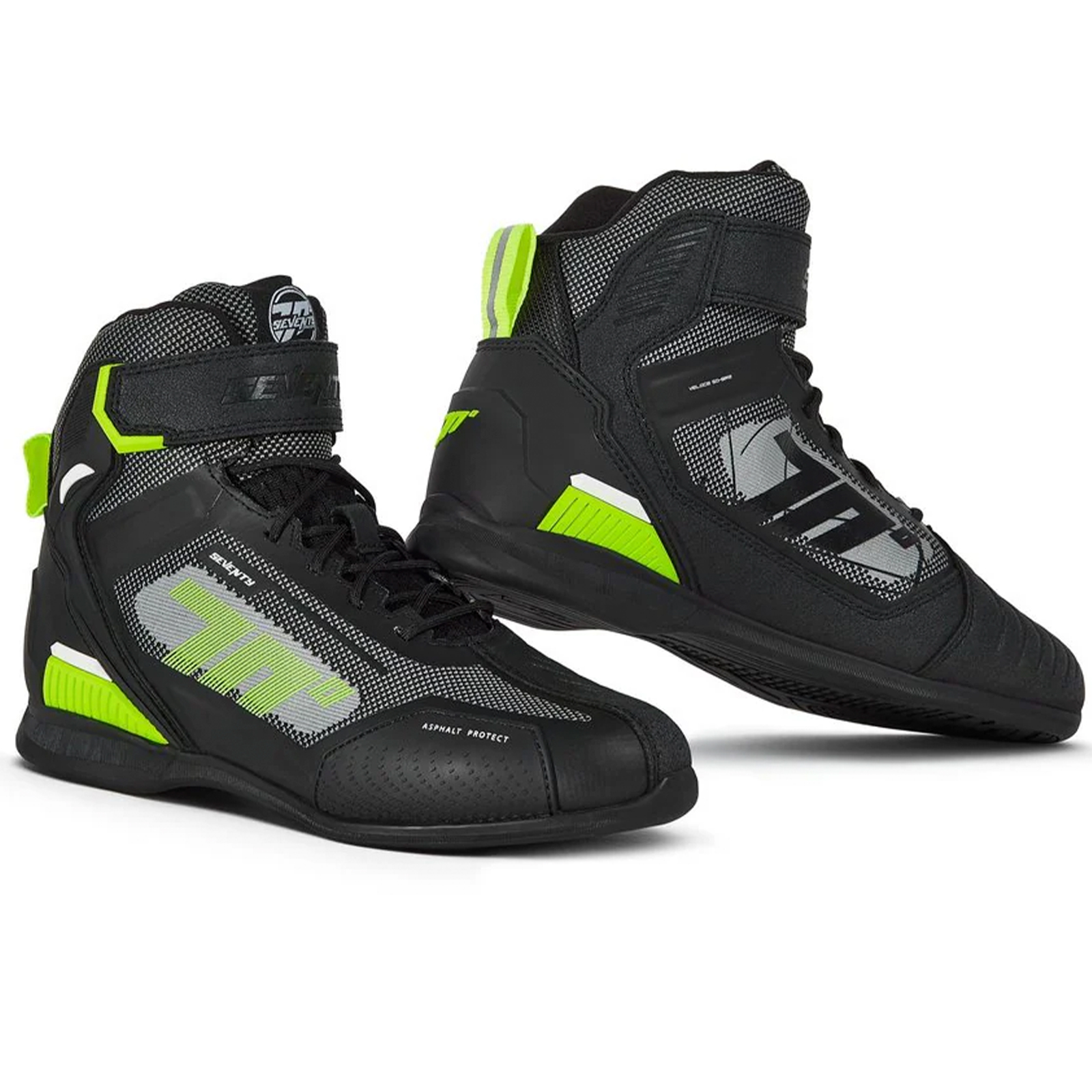 Botas Moto Veloce negro fluor blanco blanco Seventy T36