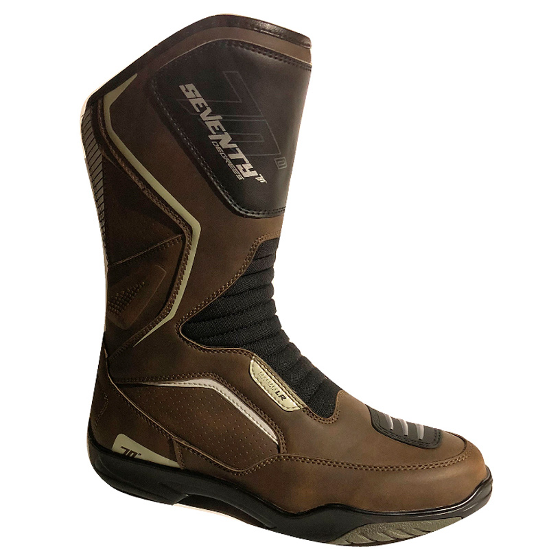 Botas Moto Unisex Caña Alta Touring Marrones Seventy | Nilmoto