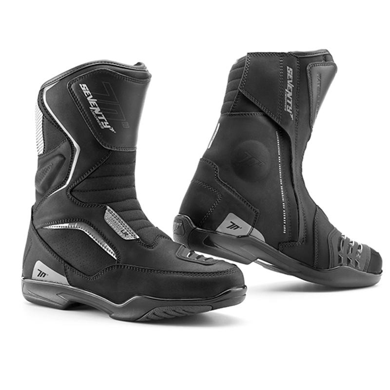 Botas Moto Unisex Media Tipo Touring Negras Seventy | Nilmoto