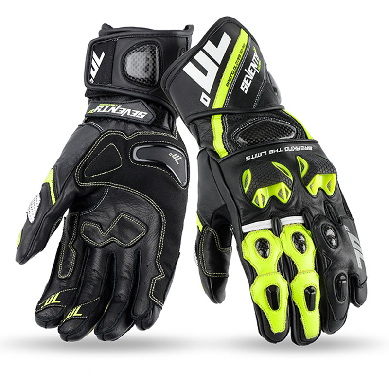 Mala fe bloquear Mala suerte Guantes moto verano R12 negro-fluor | Nilmoto