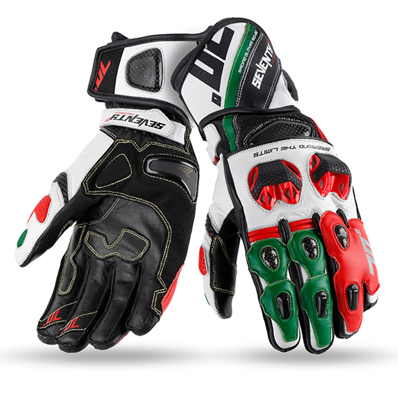 Guantes moto R12 rojo-verde Nilmoto