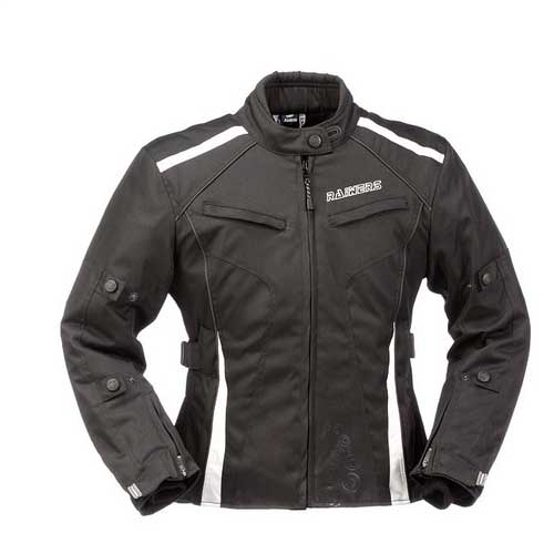 Chaqueta moto invierno Rainers para mujer modelo Selena Negro-Blanco |  Nilmoto
