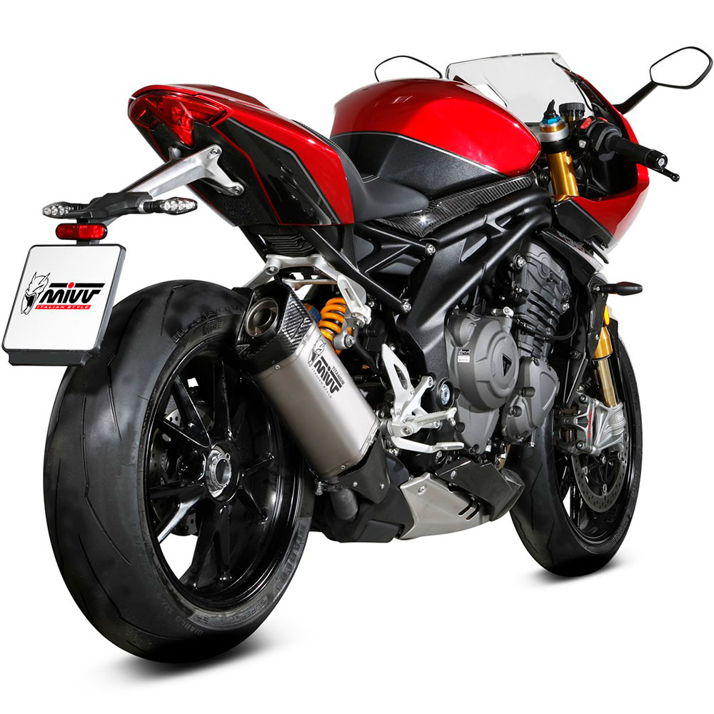 escape mivv sr-1 titanio triumph speed triple 1200 rr - rs 21-