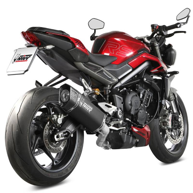 Escape Mivv SR-1 Titanio negro TRIUMPH STREET TRIPLE 765R / RS 2023-24