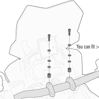 Kit tornilleria montaje Smart Bar S900A/Smart Mount S901A Givi Suzuki VStrom DL1000 17-